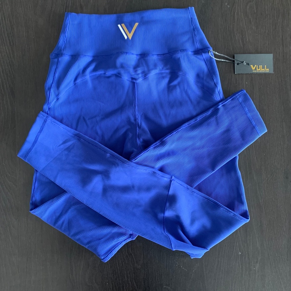Vull Sport NWT Royal Blue Ribbed Leggings